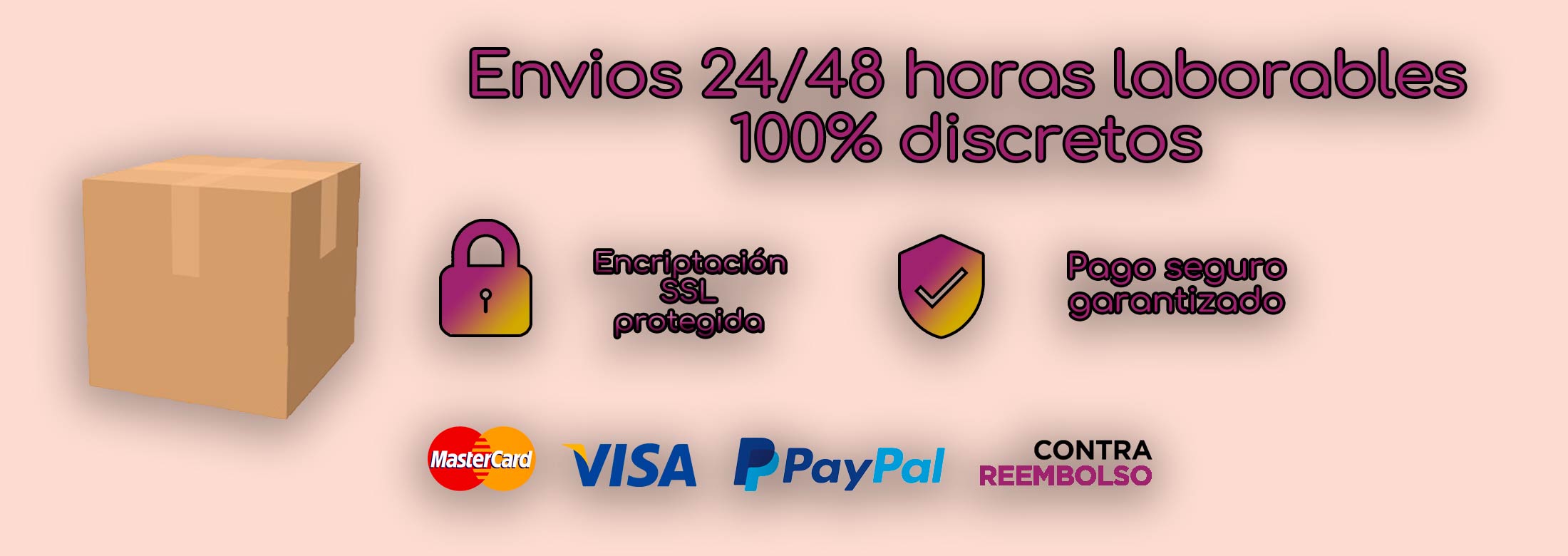 Montaje condiciones de envio rápido, discreto y seguro